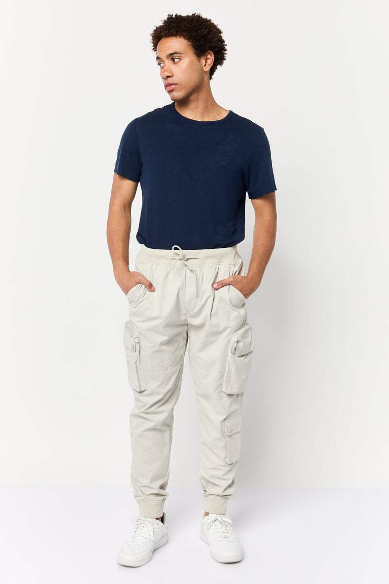 Celio سروال كارجو عادي للرجال، بيج - Image 2